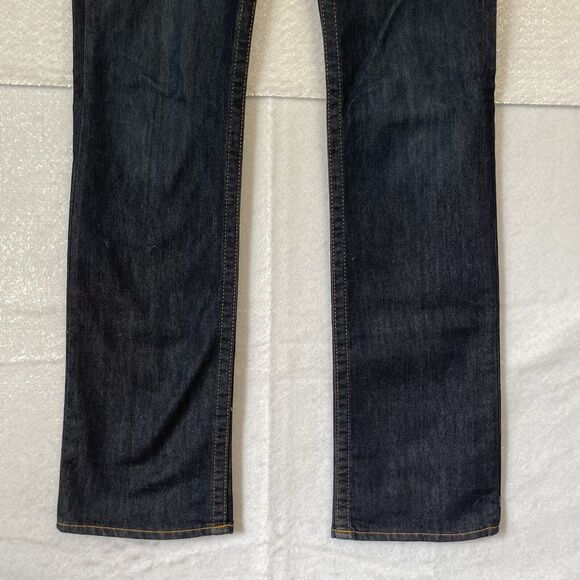 True Religion Jeans Women’s 29 Dark Wash Blue Denim STRAIGHT World Tour Stretch - Picture 4 of 10